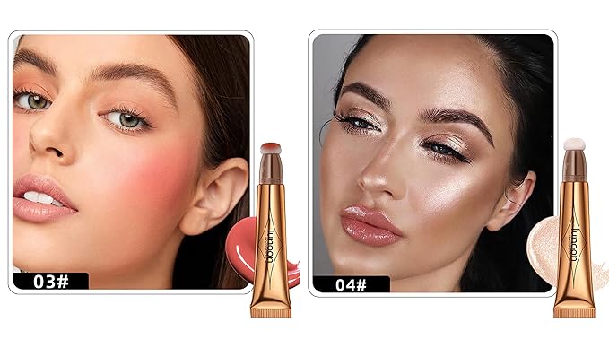 2 Colors Liquid Contour Beauty Wand, Highlighter and Blend. (3#/4#)