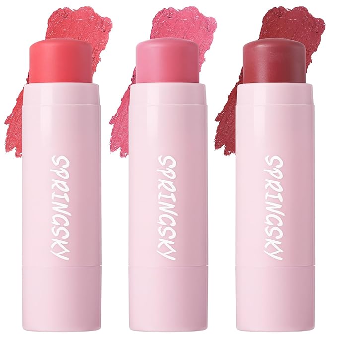 Face Stick Trio 3Pcs Multi-Use Makeup Blush Sticks,