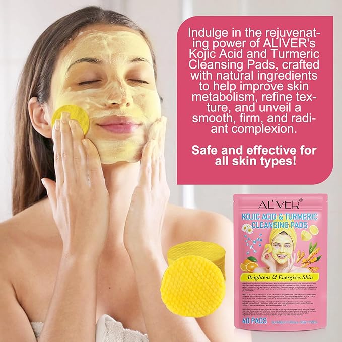 2 pack turmeric cleansing pads,