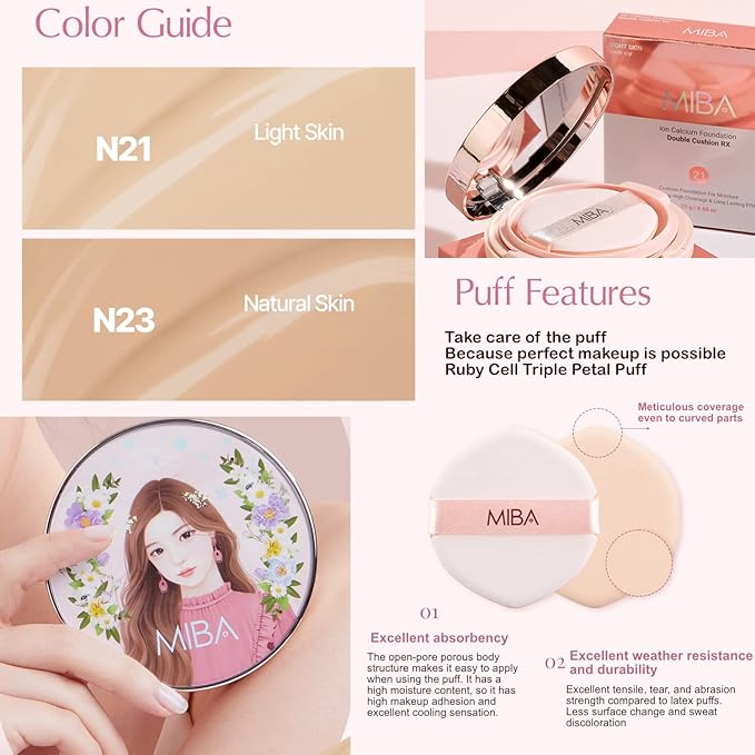 MIBA Ion Calcium Foundation Double Cushion RX 25 25 g