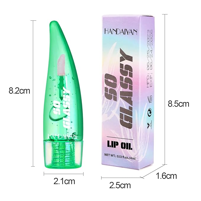 AKARY Hydrating Lip Glow Oil, Natural Transparent Lip Hydrating