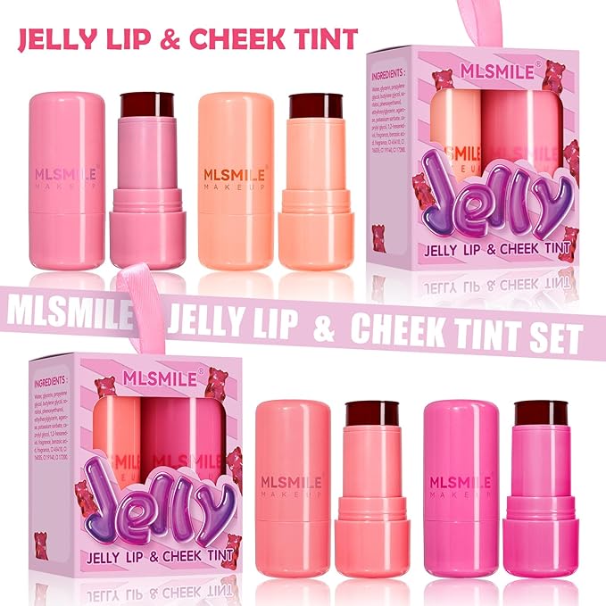 2PCS Milk Water Jelly Tint, Sheer Lip & Cooling