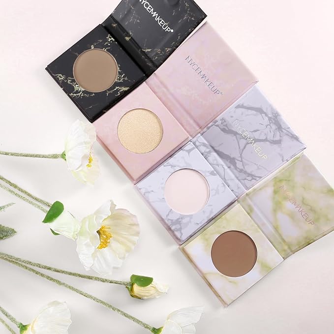 White Face Highlighter Makeup Palette, Matte Highlighters Makeup