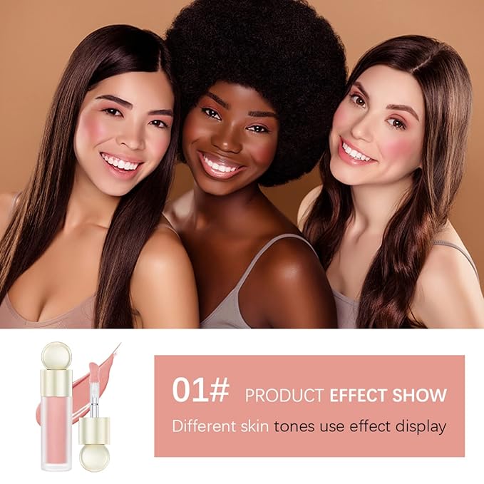 Liquid Blush, Matte Liquid Cream Makeup Dual Use for Girl