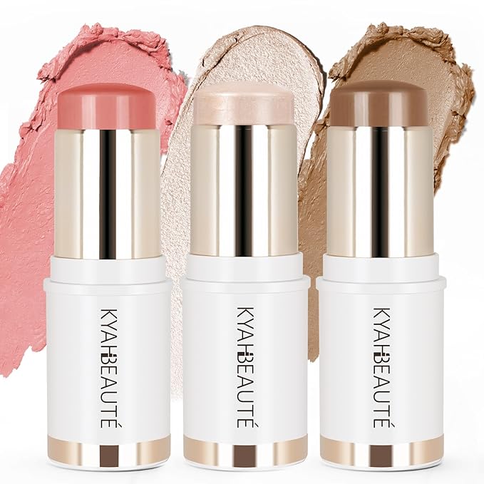 Trio Contour Sticks Set, Highlighter Stick & Bronzer of /1.6fl.oz 45g