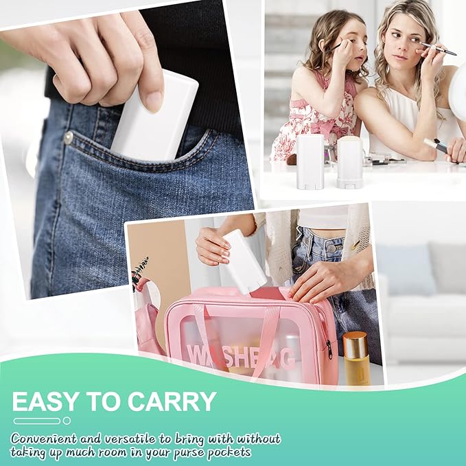 15ml Travel Deodorant Containers,Top-Fill,Empty Plastic Oval Lotion,Sample