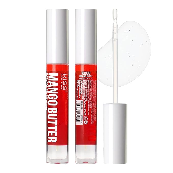 3 PACK Lip Oil Gloss, Hydrating Non-Sticky Lip Oil, 100% Natural Oil Clear Lip Gloss, Lightweight Lip Moisturizer (Rosegold & Rosehip & Mango Butter)