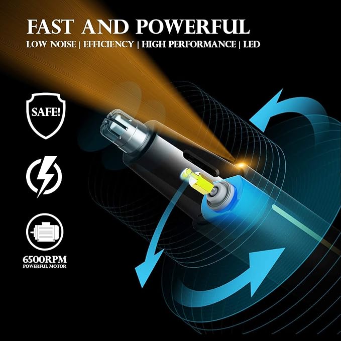 AREYZIN Ear and Nose Hair Trimmer for Men and Women Professional USB Rechargeable Nose Trimmer Nose Clippers Eyebrow Facial Hair Trimmer Body Grooming Kit IPX7 Waterproof Dual Edge Blades