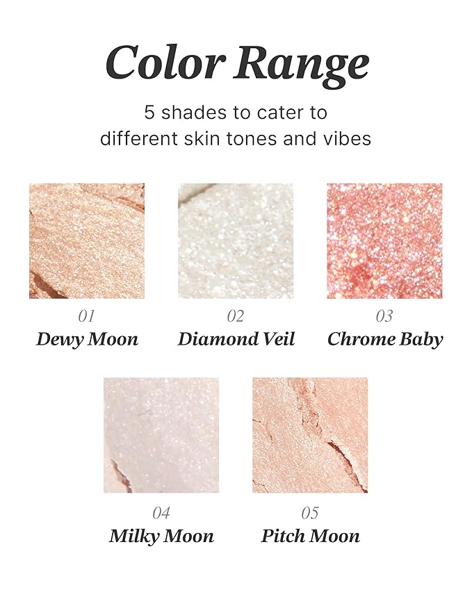 Glint Dewy Highlighter (Pitch Moon, 0.08oz) - Luminous 0.08oz