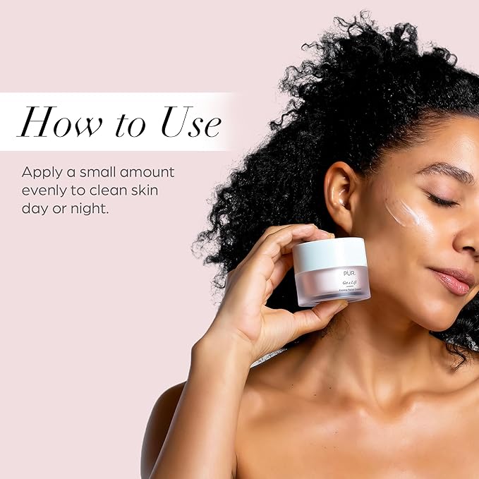 Firming Facial Cream, Get a Lift by PUR Beauty - Triple-Action Lightweight Moisturizer for Face & Neck Tightens Sagging Skin & Restores Firmness for Fine Lines & Wrinkles - Non-Greasy & Gluten Free.