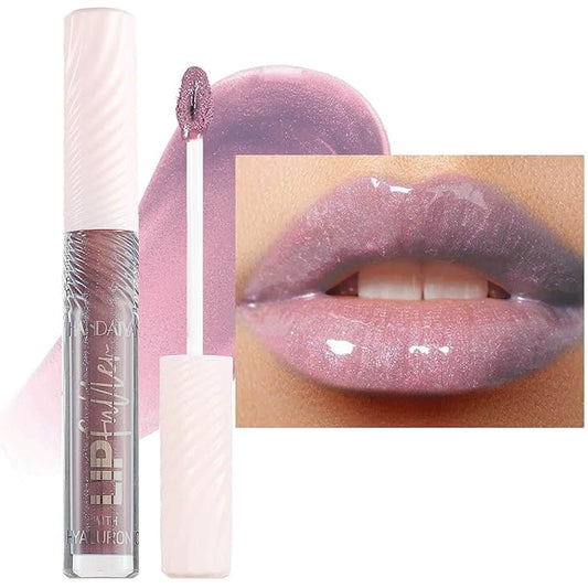nude purple Lip GlossTinted Glitter Lipgloss Lip Oil Teens Moisturizing Lipstick Lip Balm High Shine And Vegan Plumping Lip Gloss For Women Girls Long-Lasting Dry Lip Care lip pumper gloss 03