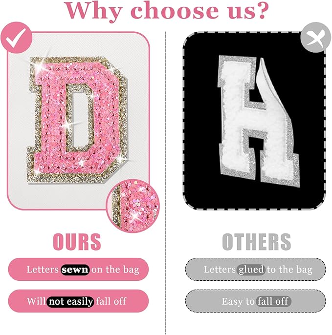 Personalized initial letter makeup bag,