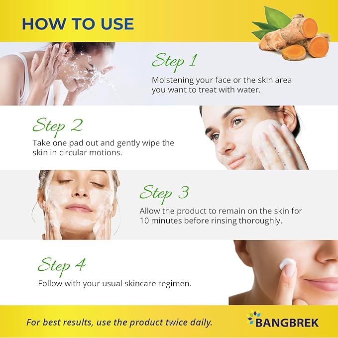 Kojic turmeric cleansing pads: turmeric