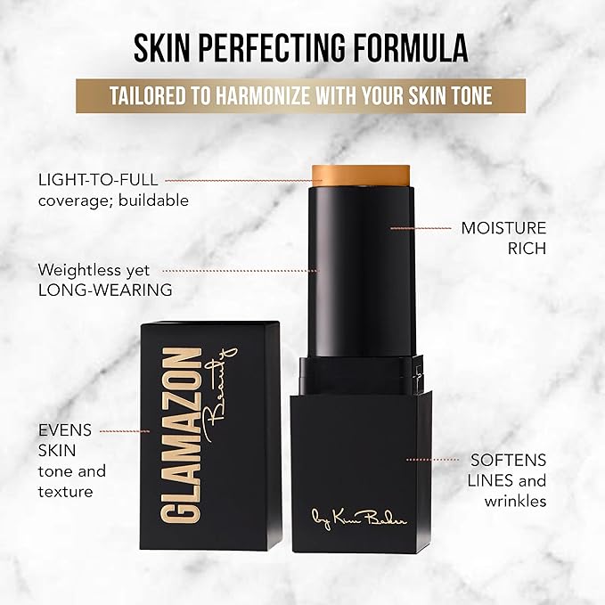 Glamazon Second to None Foundation Stick, Sunkissed Tan, Natural Finish