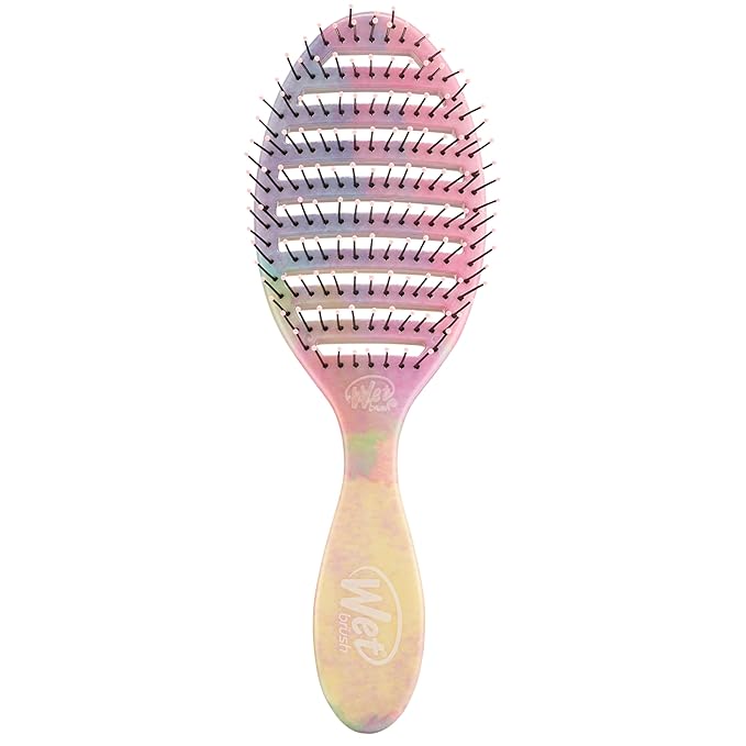 Wet Brush Speed Dry Hair Brush - Stripes (Color Wash) - Vented Design and Ultra Soft HeatFlex Bristles Are Blow Dry Safe With Ergonomic Handle Manages Tangle and Uncontrollable Hair - Pain-Free