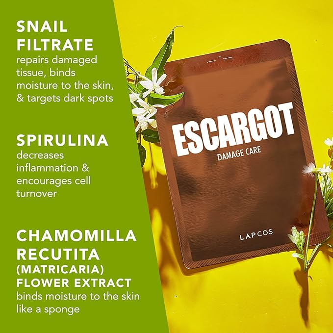Lapcos escargot sheet mask, daily