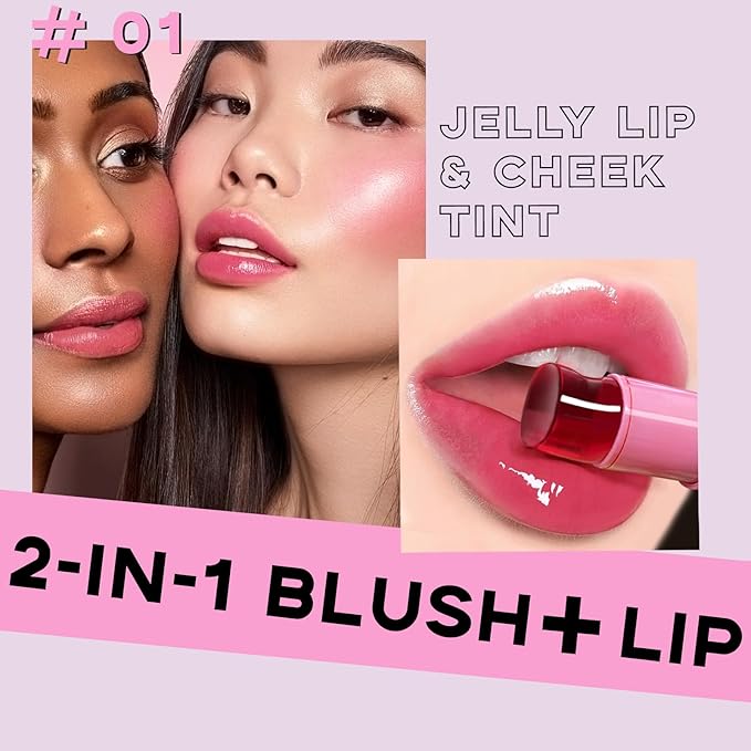 Cooling Water Jelly Tint, Cream Jelly Blush Stick Women #01