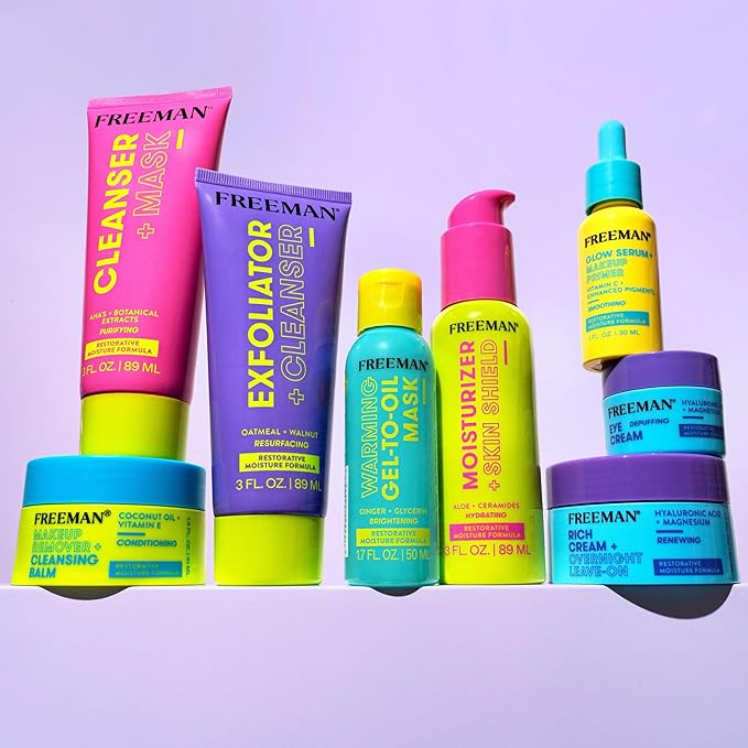 Freeman Rich Cream + Overnight Leave-On, Moisturizing Face Mask, Facial Mask For Dry Skin, Face Cream Infused With Magnesium & Hyaluronic Acid To Hydrate & Soothe Skin, 1.7 fl.oz./ 50 mL Jar