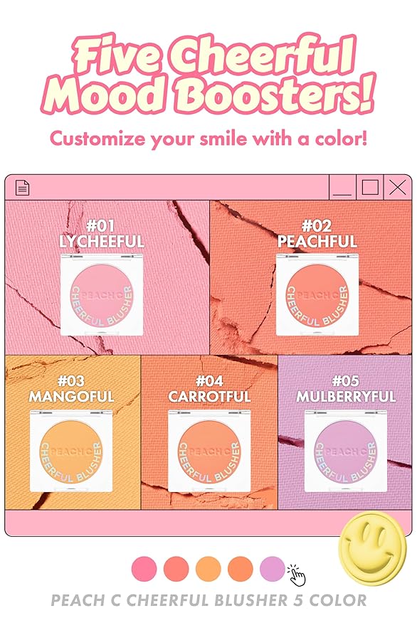Cheerful Blusher | Real Orange Blush for Cheeks (04 Carrotful) 14 Oz