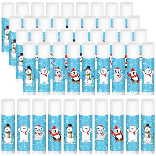 40 Pcs Winter Theme Flavored Lip Moisturizing