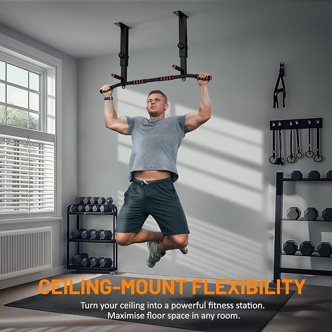 FICTOR Door Pull up Bar for Doorway 30''-37'' Door