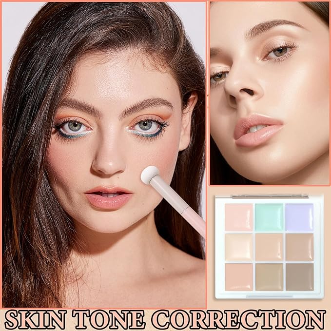 9 Colors Concealer Contour Palette,Correcting Concealer Makeup Palette