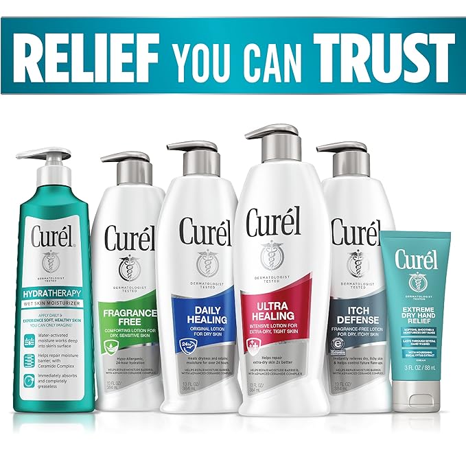 Curel Itch Defense Calming Daily Cleanser, Body Wash, Soap-free Formula, for Dry, Itchy Skin, with Hydrating Jojoba and Olive Oil, 10 Oz, Pack of 3