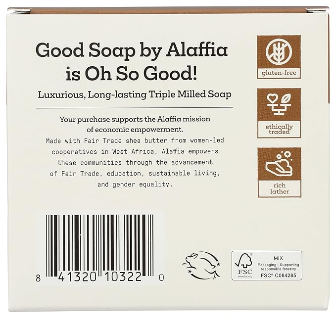 ALAFFIA Coconut Good Soap Value Pack 4 Count, 20 OZ