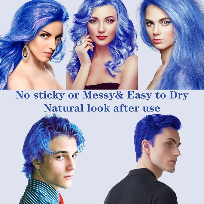 Blue Hair Color Wax, Temporary