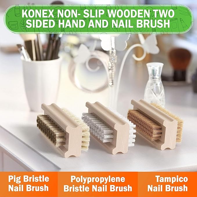 Konex Non-Slip Wooden Two-sided Hand