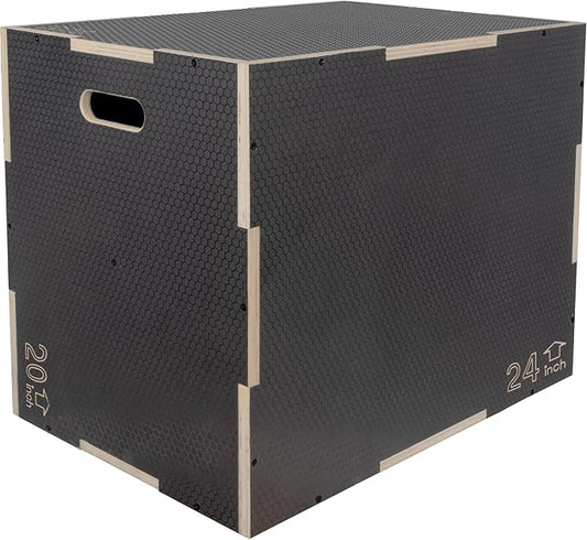 3 in 1 Non-Slip Wooden Plyo Box Plyometric