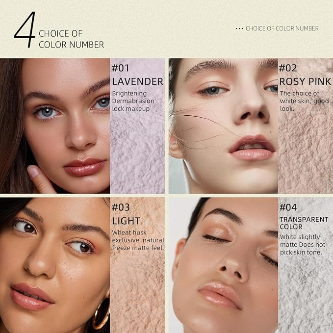 Pink Loose Setting Powder For Women, High-Definition Traceless