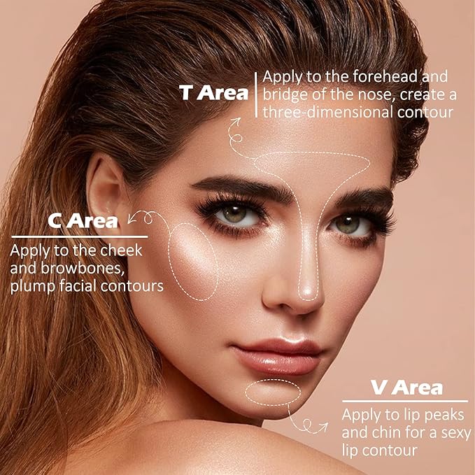 Erinde Pearl White Shimmer Glitter Highlighter Highlight Makeup