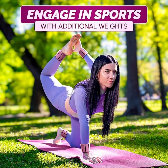 2Ct Ankle Weights for Women - Waterproof Ankle 2 Lbs