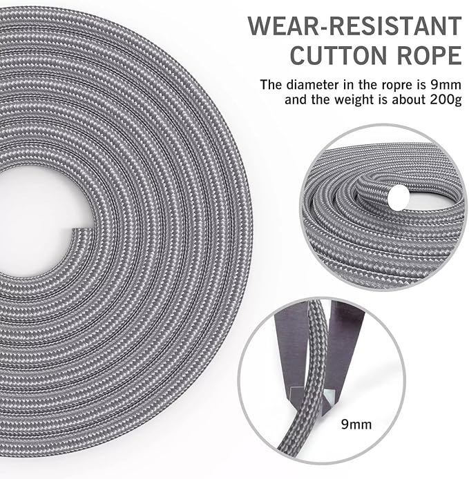 FITMYFAVO Jump Rope Cotton Adjustable Skipping Weighted jumprope