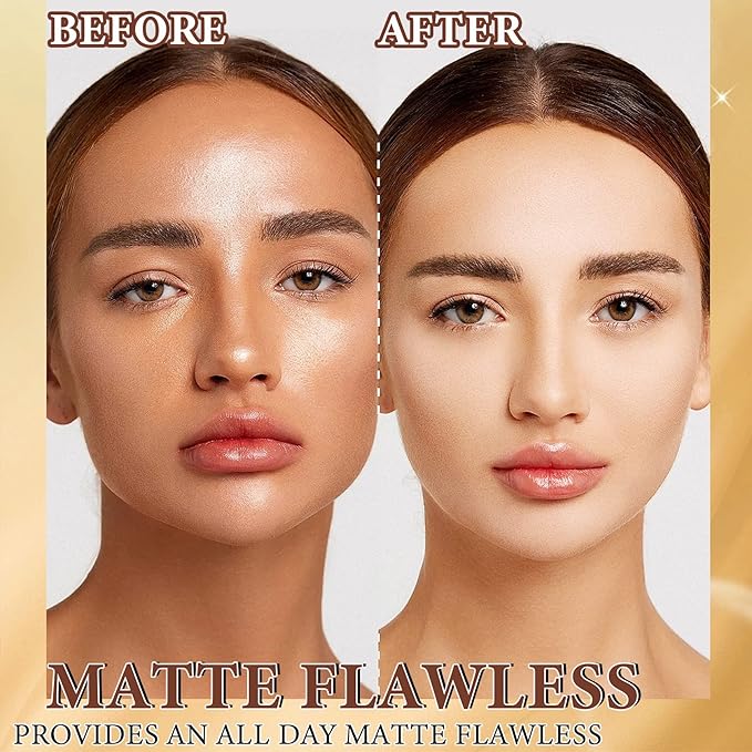 Loose Face Powder,Oil Control Loose Face Setting Powder Effect Makeup(1#)