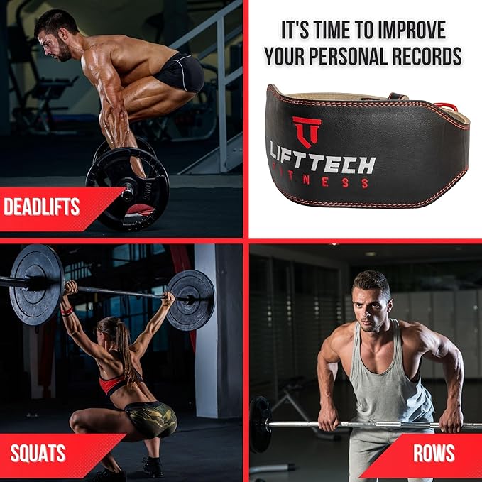 6'' Men's Padded Leather Lifting Belt - Weight