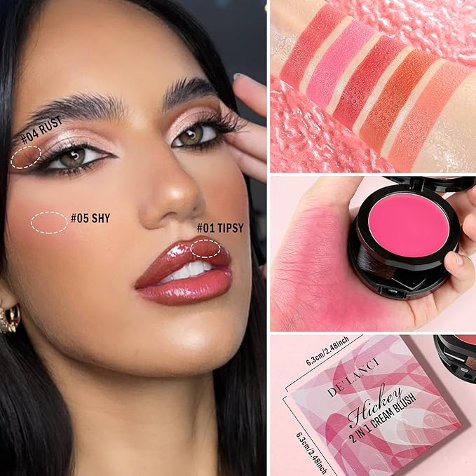 Multi-Purpose Cream Blush for Cheeks & Lip &