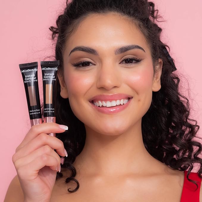 MCoBeauty Instant Contour Beauty Wand, Medium/Dark, Sculpt & Free Cosmetics