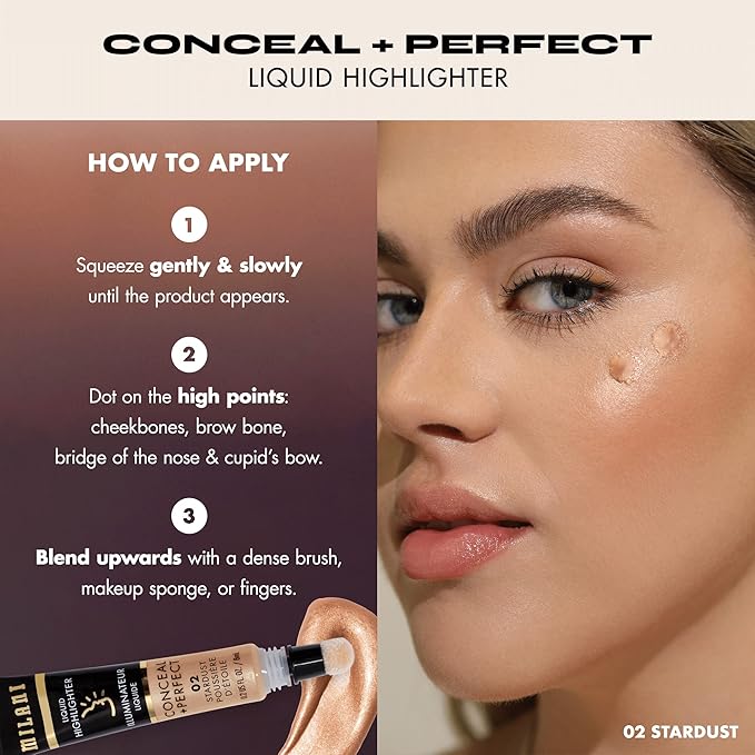 Milani Conceal + Perfect Liquid Highlighter for Added - Solar