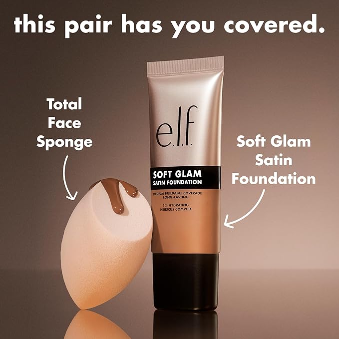 e.l.f. Soft Glam Foundation, Medium Coverage, Long-Lasting & Fair Warm