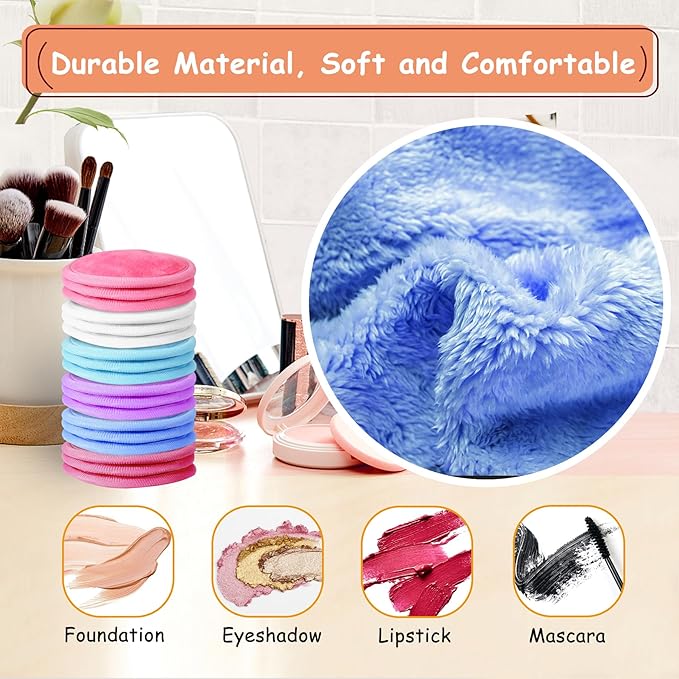 Reusable makeup remover pads, 18