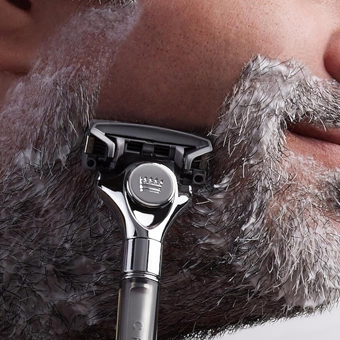 Cremo Original Shave Gift Set for Men, includes Impossibly-Slick 6 oz Shaving Cream, Chrome Barber Grade Razors for Men and four Razor Blades Refills