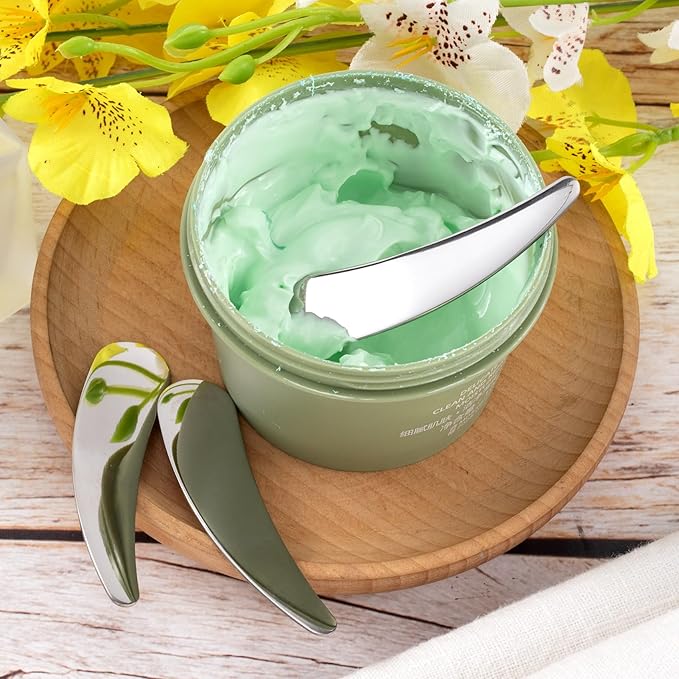 3pcs Mini Metal Cosmetic Makeup Skincare Cream Spatulas