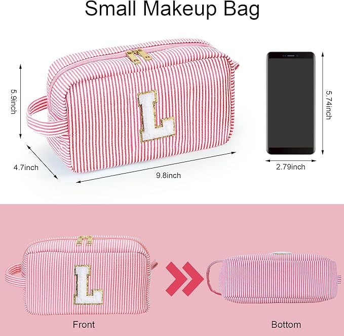 YOOLIFE Initial Makeup Bag for