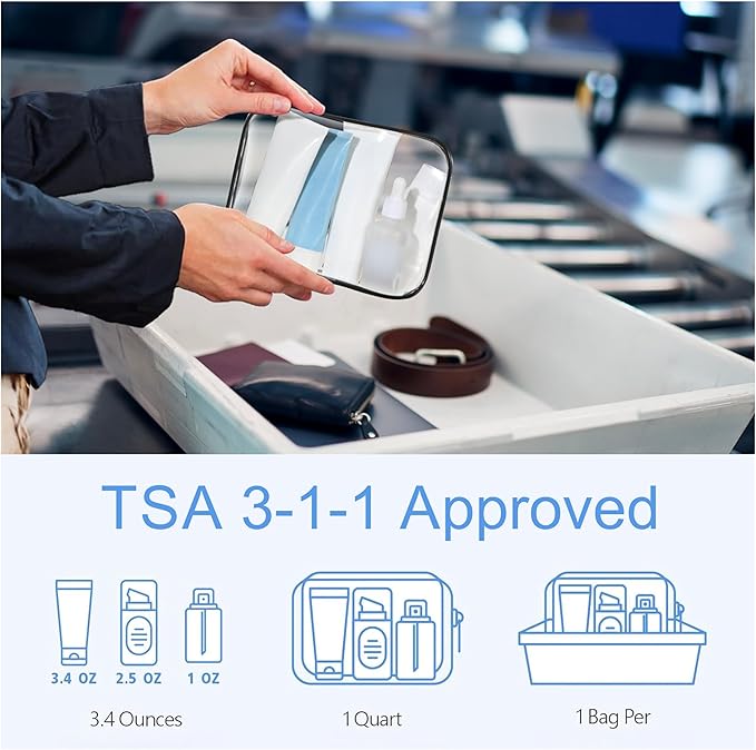 Tsa approved toiletry bag,2 pack