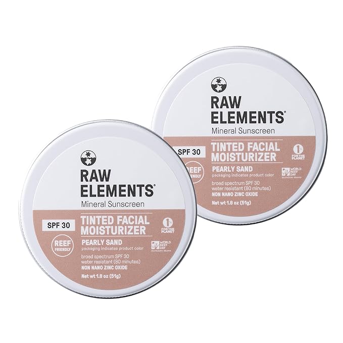 Raw Element Ultra-Moisturizing Tinted Face Cream, Non Toxic 1.8 oz