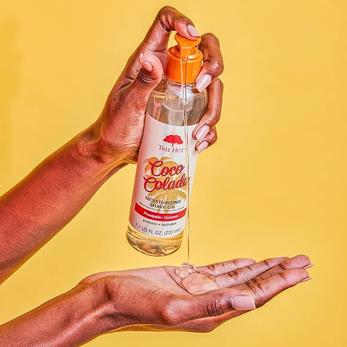 Tree Hut Bare Coco Colada Moisturizing Shave Oil, 7.7 fl oz, Gel-to-Oil Formula, Ultra Hydrating Barrier for a Close, Smooth Shave, For All Skin Types