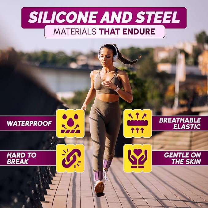 2Ct Ankle Weights for Women - Waterproof Ankle 2 Lbs