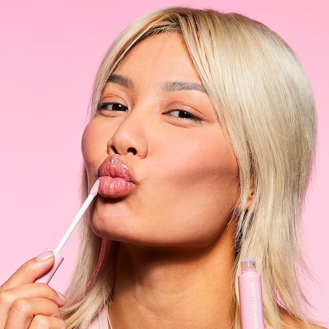 Pacifica Beauty, Vegan Collagen Lip Plumping Gloss, Youthful Plump Lips, Vitamin E, Peptides, & Shea Butter, Shimmer + Shine, Doe Tip Applicator, Vegan + Cruelty Free